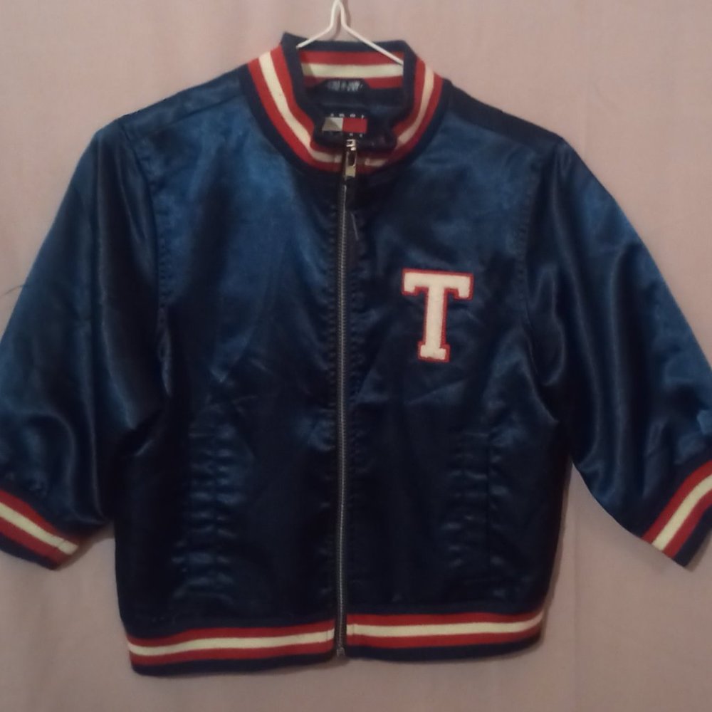 Tommy Girl satin baseball jacket